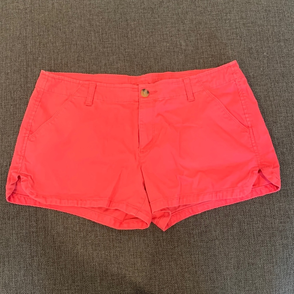 Arizona low rise chino type shorts size 13 hot coral